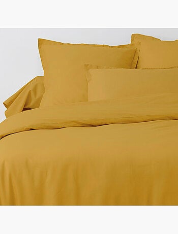Parure de drap et drap housse coton 57fils uni