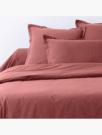 Parure de drap et drap housse coton 57fils uni