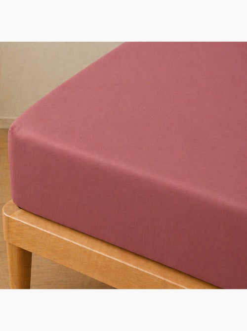 Parure de drap et drap housse coton 57fils uni - Kiabi
