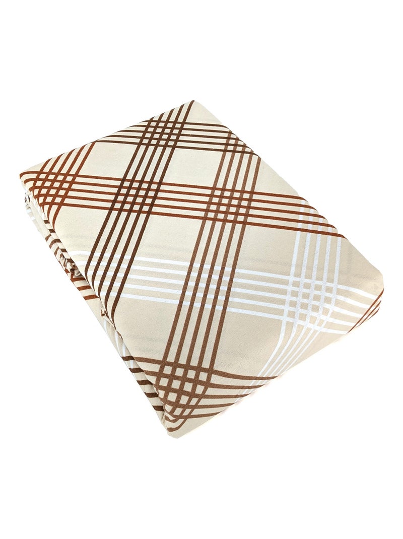 Parure de drap flanelle ARTHUR Beige/Noir - Kiabi