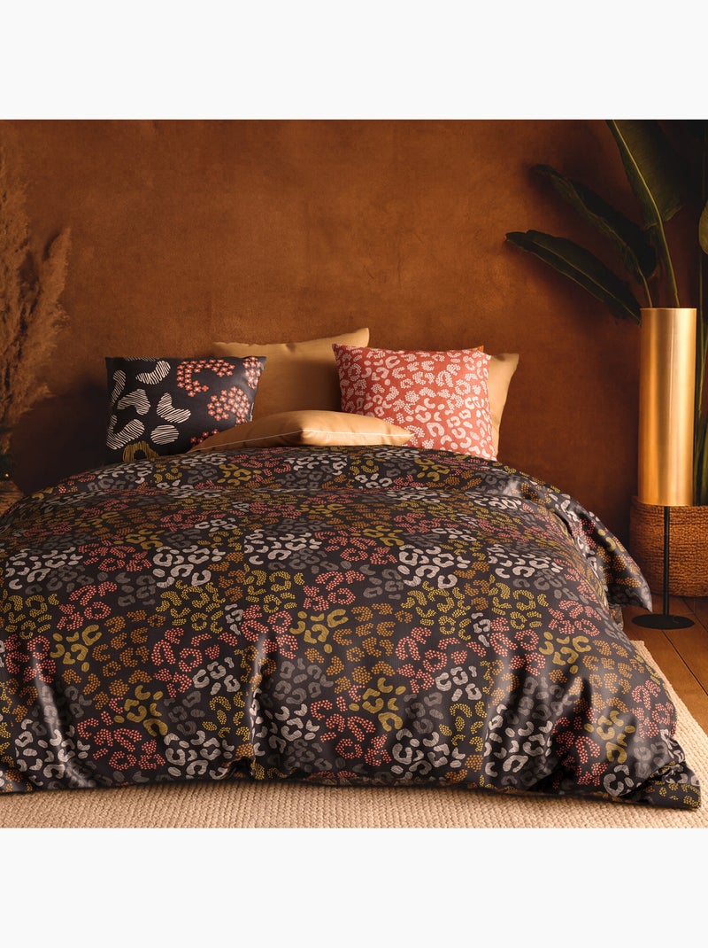 Parure de drap plat 3 pièces Coton Onalia Noir - Kiabi