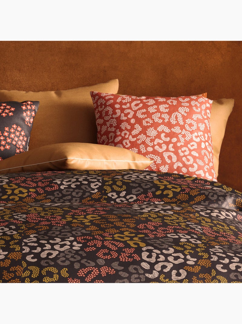 Parure de drap plat 3 pièces Coton Onalia Noir - Kiabi