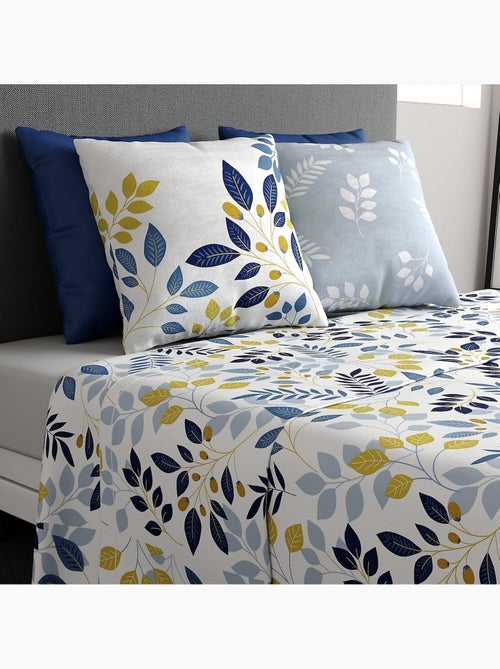 Parure de drap plat, drap housse 100% coton 57fils-chloé - Kiabi