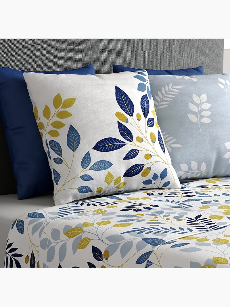 Parure de drap plat, drap housse 100% coton 57fils-chloé Blanc - Kiabi