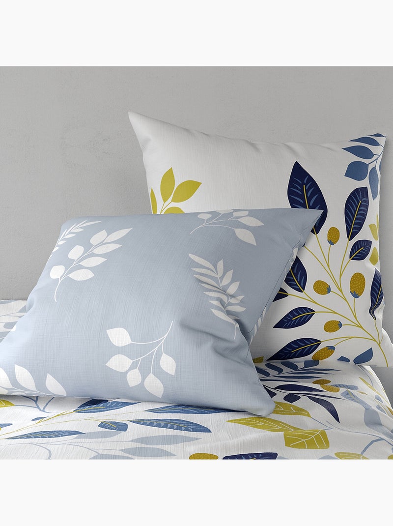 Parure de drap plat, drap housse 100% coton 57fils-chloé Blanc - Kiabi