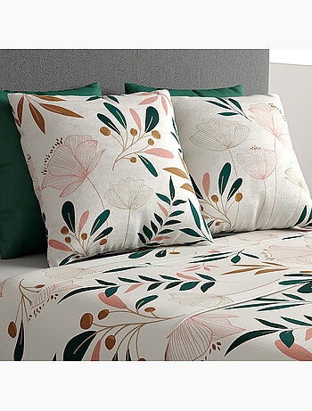 Parure de drap plat, drap housse 100% coton 57fils-kano