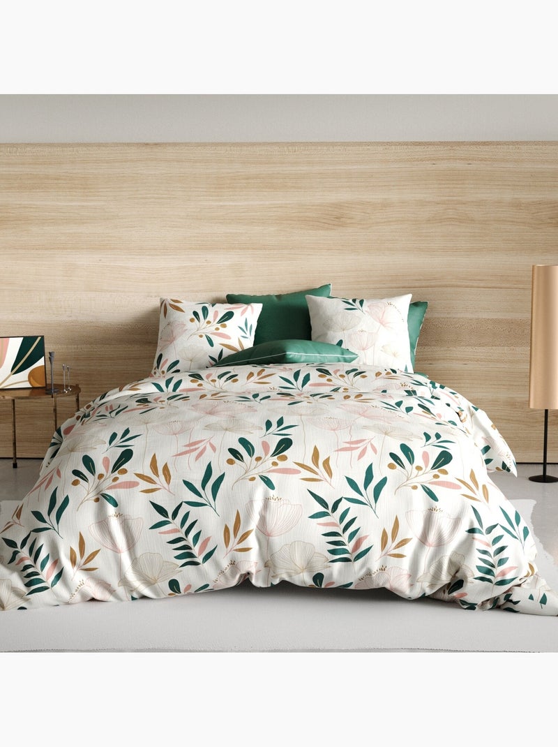 Parure de drap plat, drap housse 100% coton 57fils-kano Beige - Kiabi