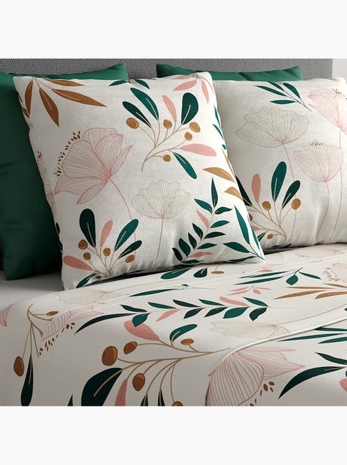 Parure de drap plat, drap housse 100% coton 57fils-kano - Kiabi