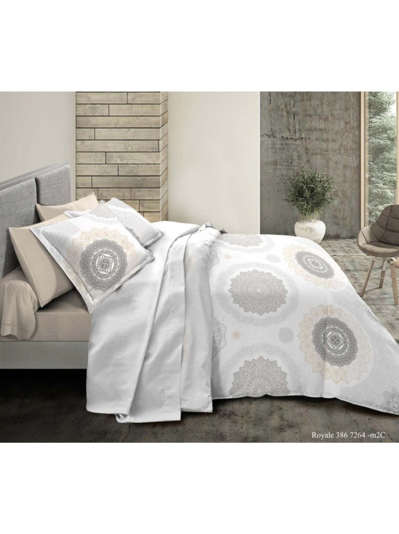 Parure de draps - coton pur - 100 % coton 57 fils/cm² Blanc - Kiabi
