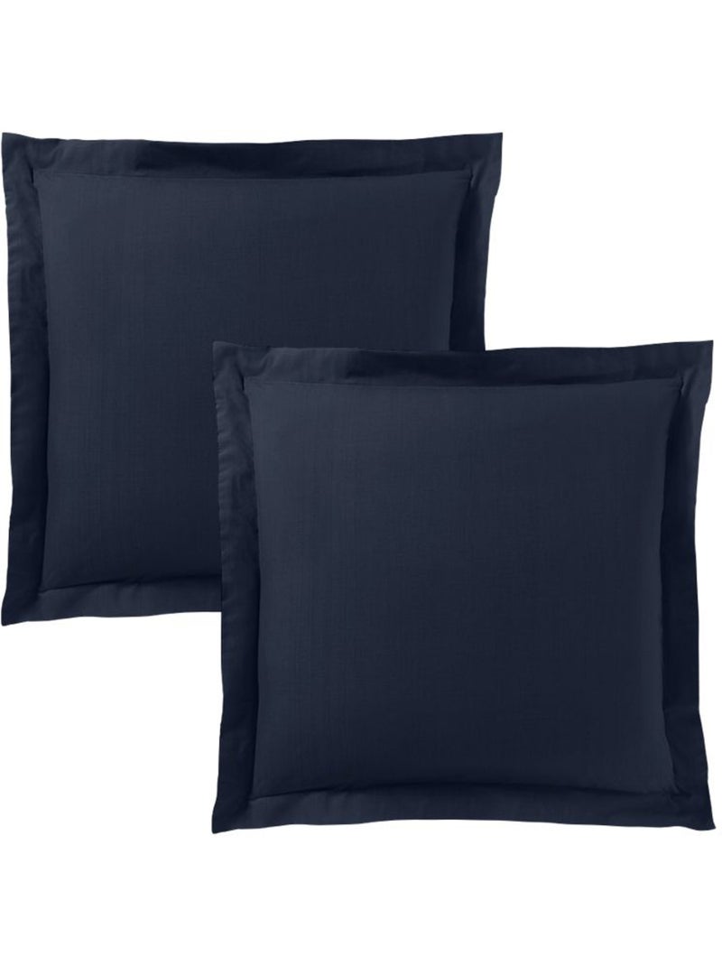 Parure de draps - coton pur - 100 % coton 57 fils/cm² Bleu nuit - Kiabi