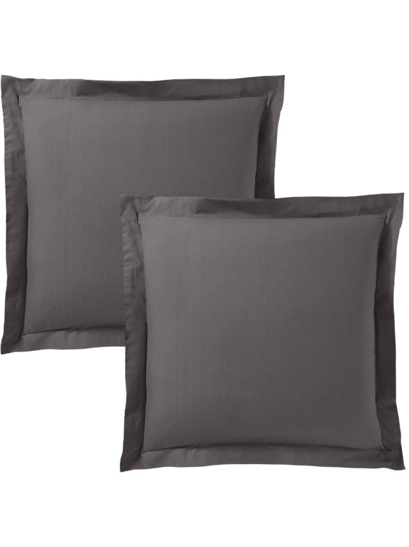 Parure de draps - Coton Pur - 100 % Coton 57 Fils/cm² Gris - Kiabi