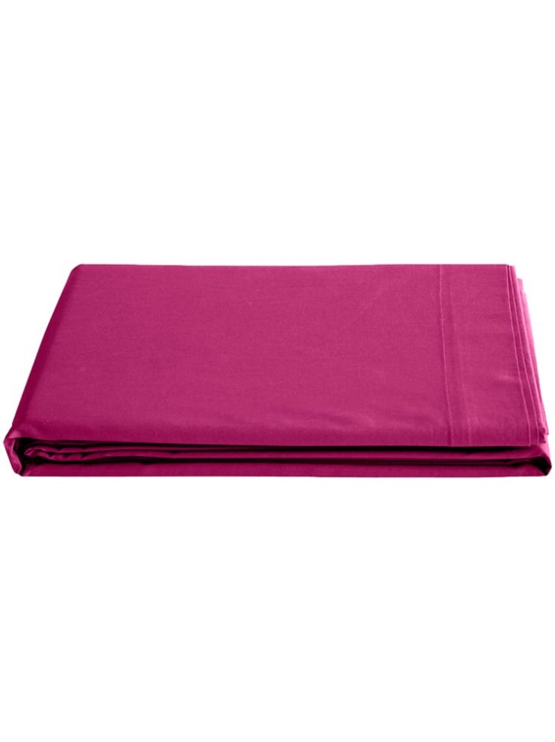 Parure de draps - coton pur - 100 % coton 57 fils/cm² Magenta - Kiabi