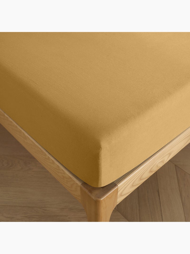 Parure de draps - coton pur - 100 % coton 57 fils/cm² Miel - Kiabi