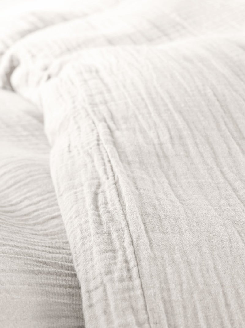 Parure de draps - Coton Pur - 100% gaze de coton 125 gr/m² Blanc - Kiabi