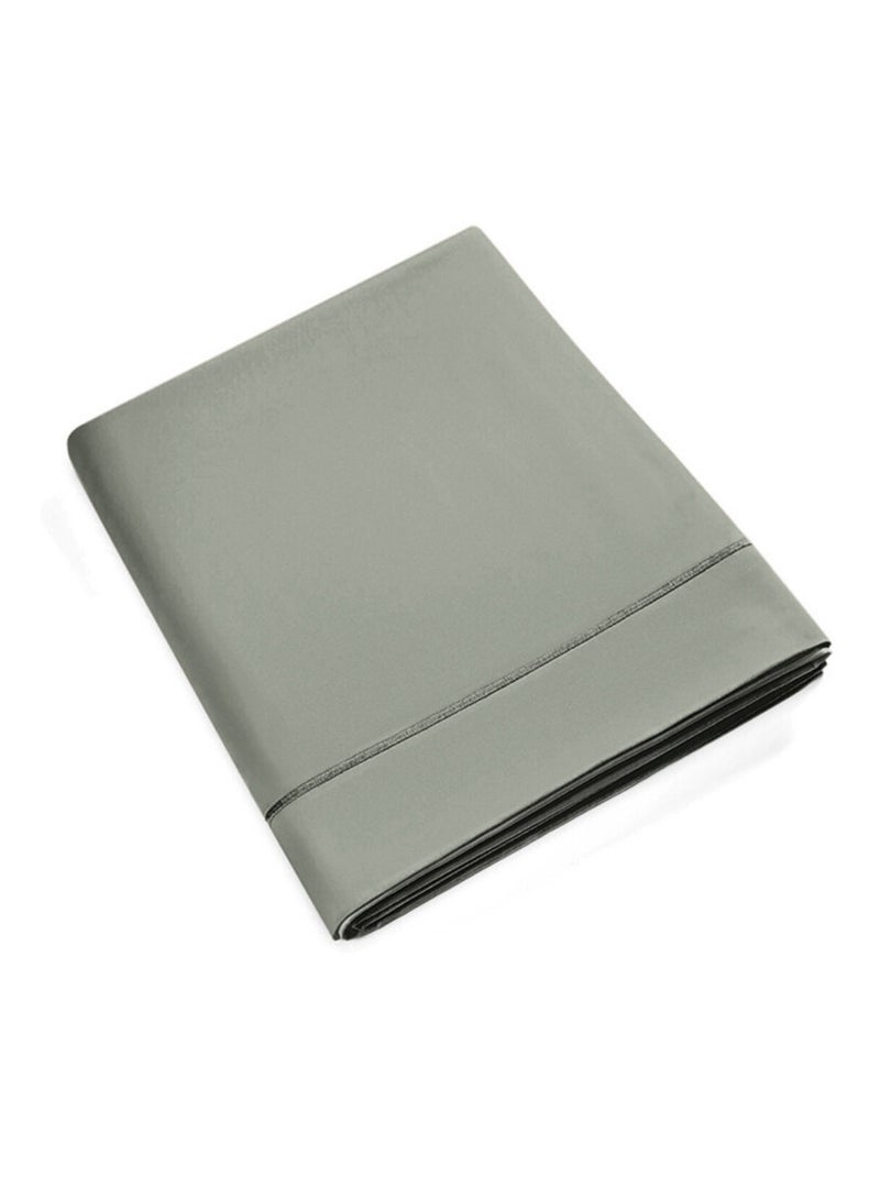 Parure de draps - Coton Pur - 100% Percale de coton peigné Bleu ardoise - Kiabi