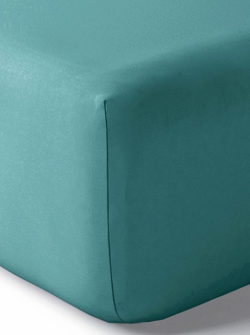 PARURE DE DRAPS 100% COTON SATIN 300 FILS BLANC ISLANDES 90 CM | Leroy
