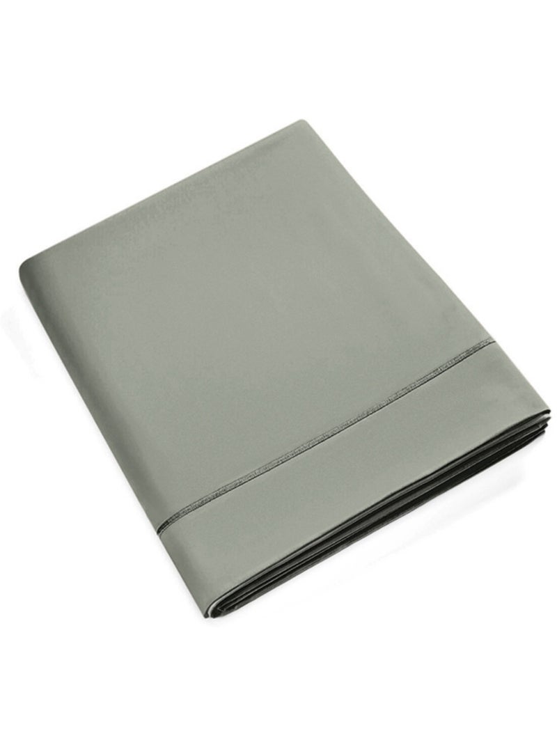 Parure de draps - Coton Pur - 100% Percale de coton peigné Gris - Kiabi