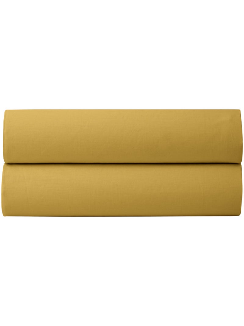 Parure de draps - Coton Pur - 100% Percale de coton peigné Orange - Kiabi