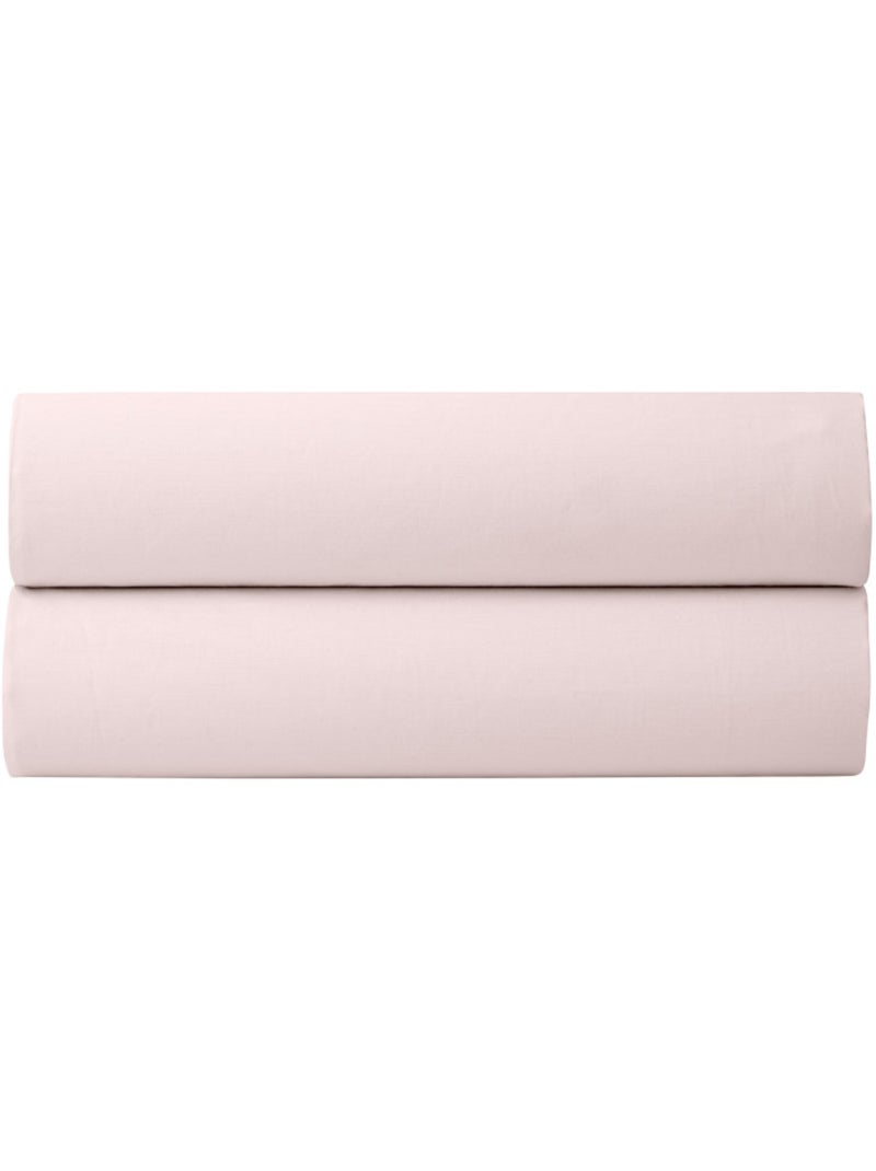 Parure de draps - Coton Pur - 100% Percale de coton peigné Rose - Kiabi