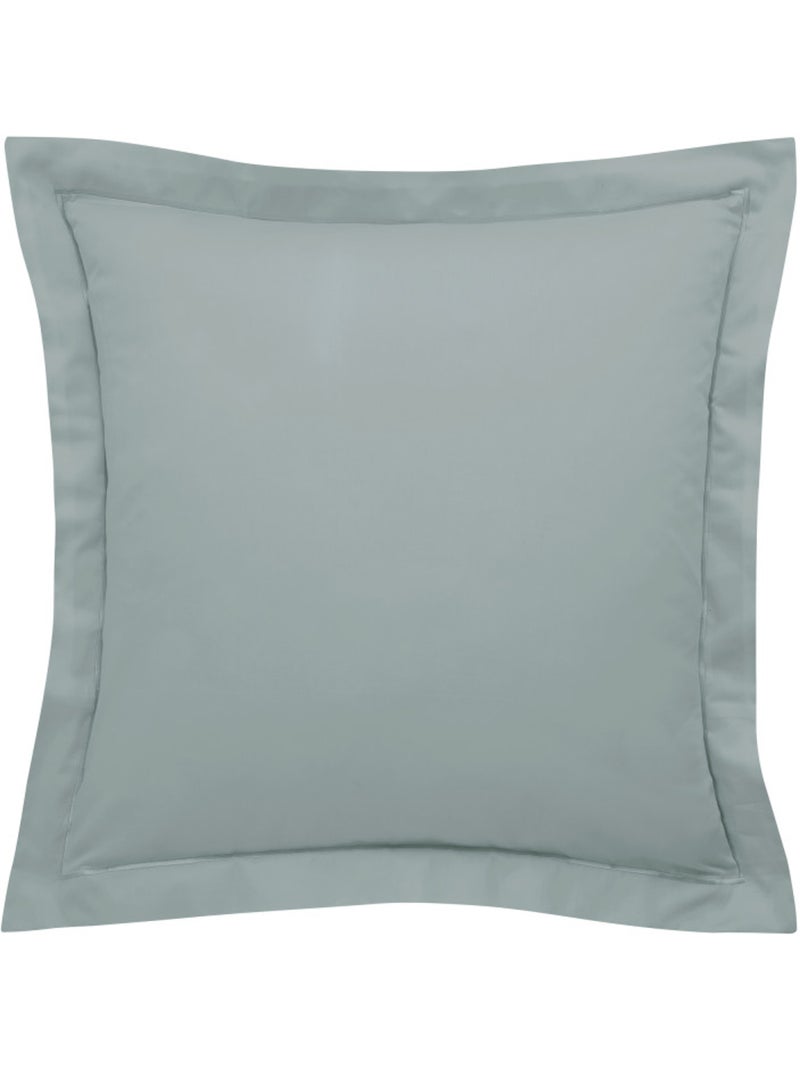 Parure de draps - Coton Pur - 100% Satin de coton Peigné" / 120 fils/cm² Bleu céladon - Kiabi