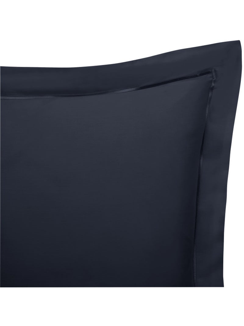 Parure de draps - Coton Pur - 100% Satin de coton Peigné" / 120 fils/cm² Bleu - Kiabi