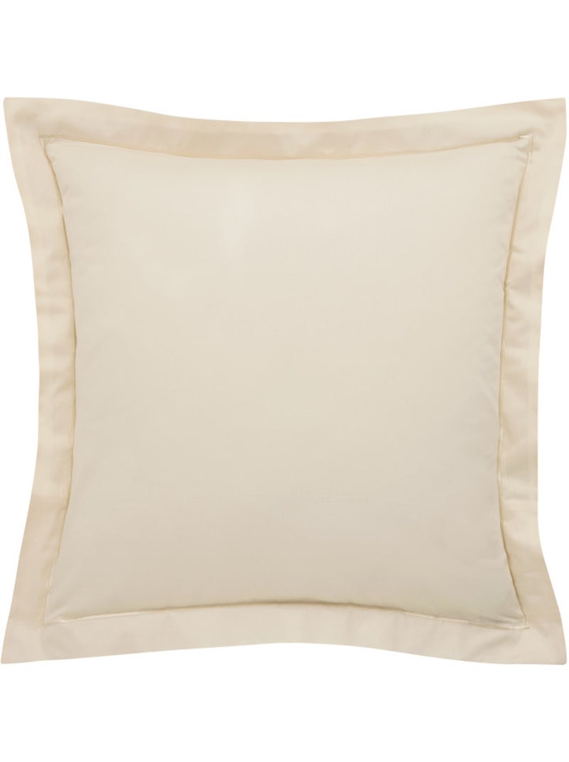 Parure de draps - Coton Pur - 100% Satin de coton Peigné" / 120 fils/cm² Crème - Kiabi
