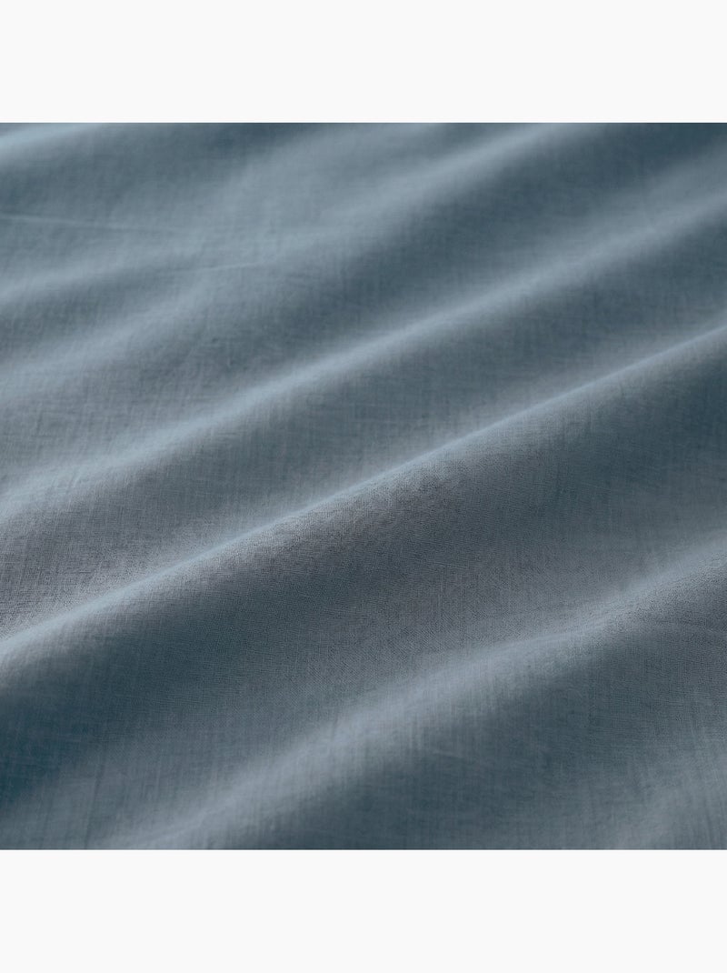 Parure de draps 100% coton 144 fils, unie - Gamusi. Bleu - Kiabi