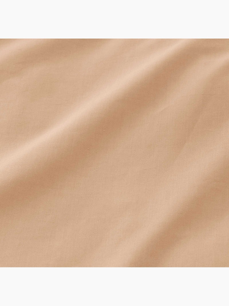 Parure de draps 100% coton 144 fils, unie - Gamusi. Ocre - Kiabi