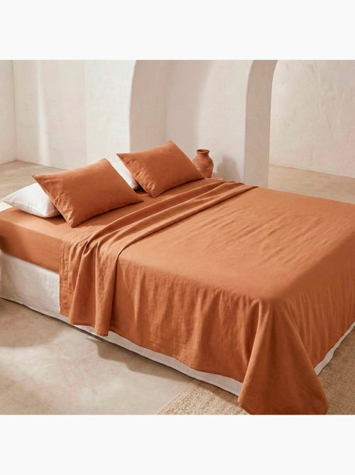 Parure de draps 100% coton 144 fils, unie - Gamusi. - Kiabi