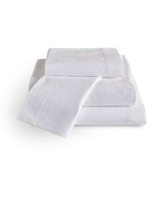 Parure de draps 100% Coton 300 fils Blanc - Kiabi
