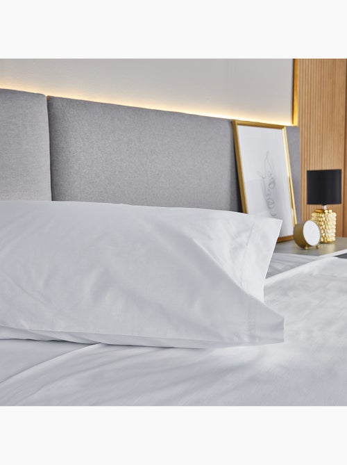 Parure de draps 100% Coton 300 fils Blanc - Kiabi
