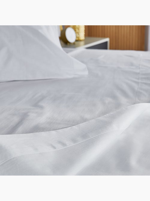 Parure de draps 100% Coton 300 fils Blanc - Kiabi
