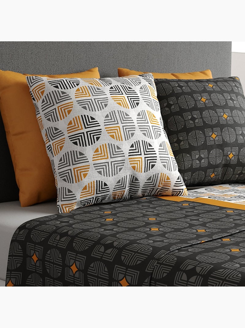 Parure de draps 100% coton 57fils arturo Gris - Kiabi