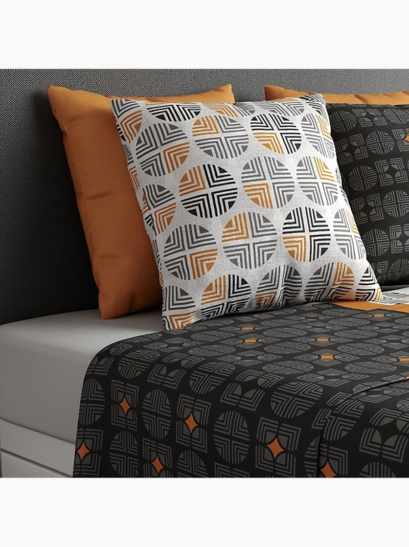 Parure de draps 100% coton 57fils arturo Gris - Kiabi