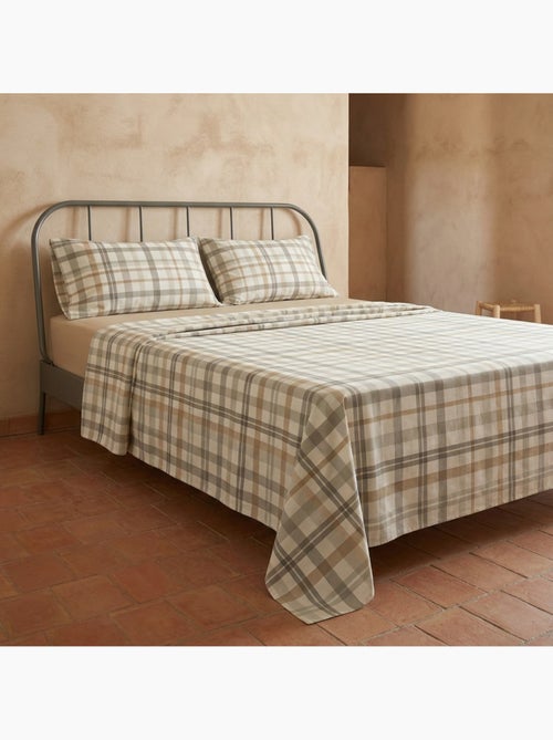 Parure de draps 100% coton à carreaux Vichy, taie d'oreiller incluse - Gamusi - Kiabi