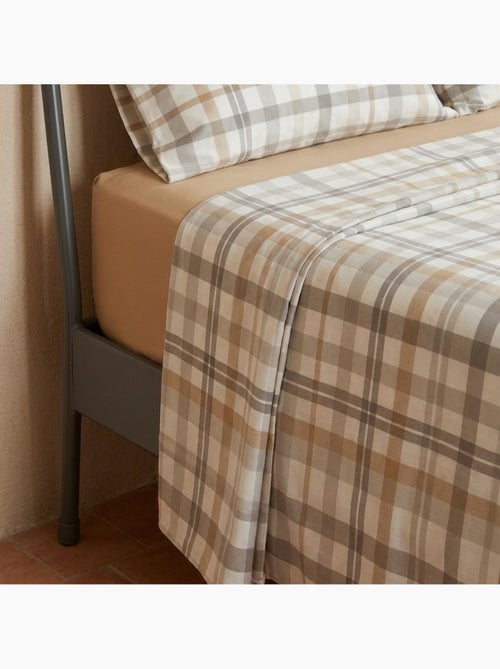 Parure de draps 100% coton à carreaux Vichy, taie d'oreiller incluse - Gamusi - Kiabi