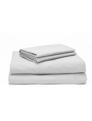 Parure de draps 100% Coton percale Blanc