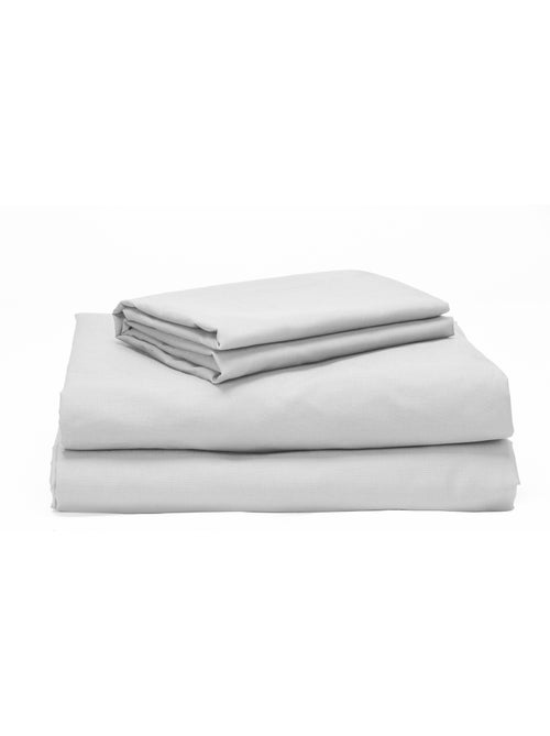 Parure de draps 100% Coton percale Blanc - Kiabi Parure de draps 100% Coton percale Blanc - Kiabi
