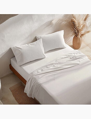 Parure de draps 100% coton, unie - Gamusi.
