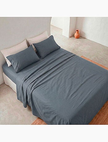 Parure de draps 100% coton, unie - Gamusi.