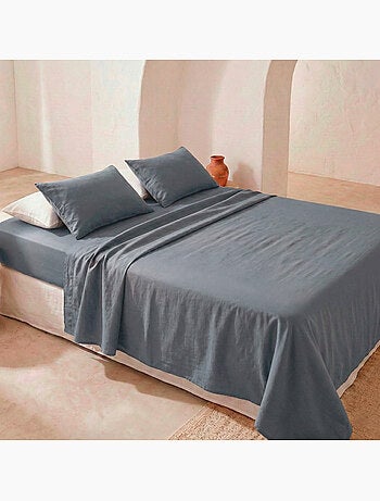 Parure de draps 100% coton, unie - Gamusi.
