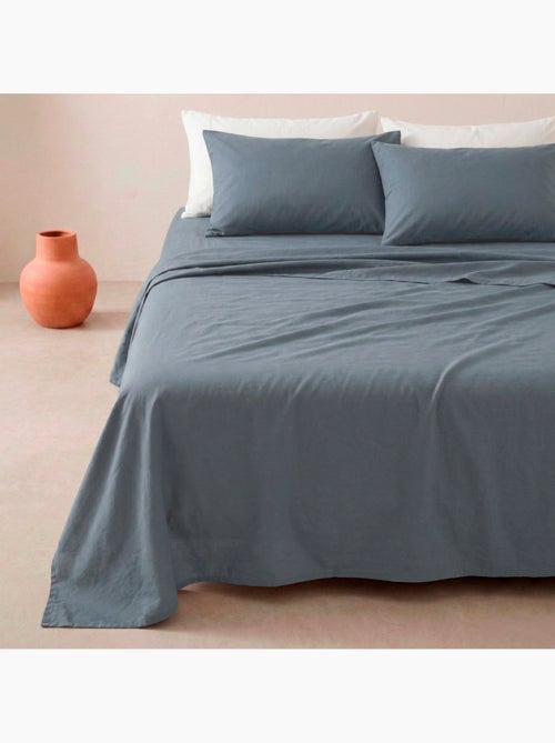 Parure de draps 100% coton, unie - Gamusi. - Kiabi
