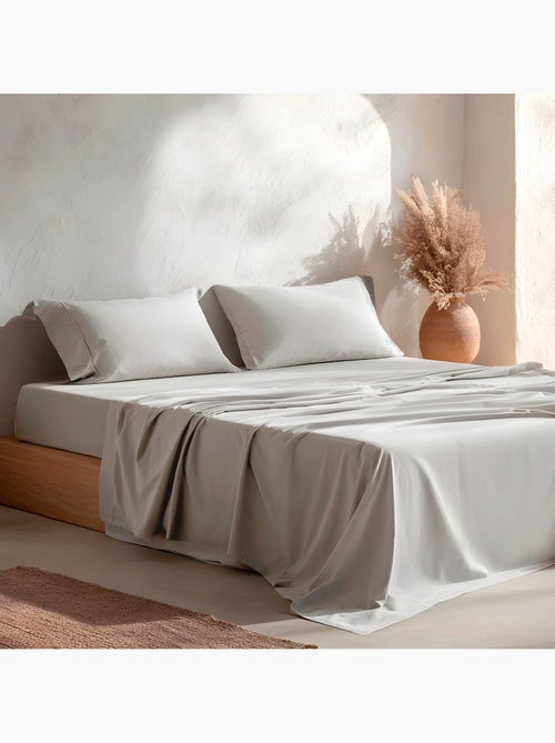 Parure de draps 100% coton, unie - Gamusi. - Kiabi