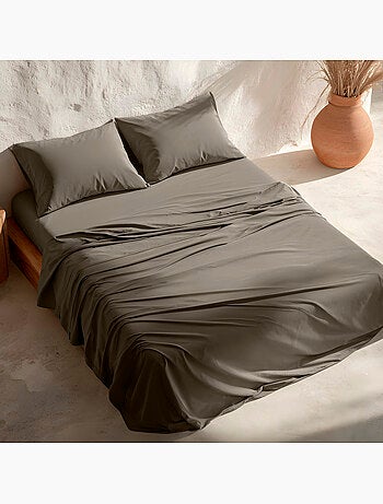 Parure de draps 100% coton, unie - Gamusi.