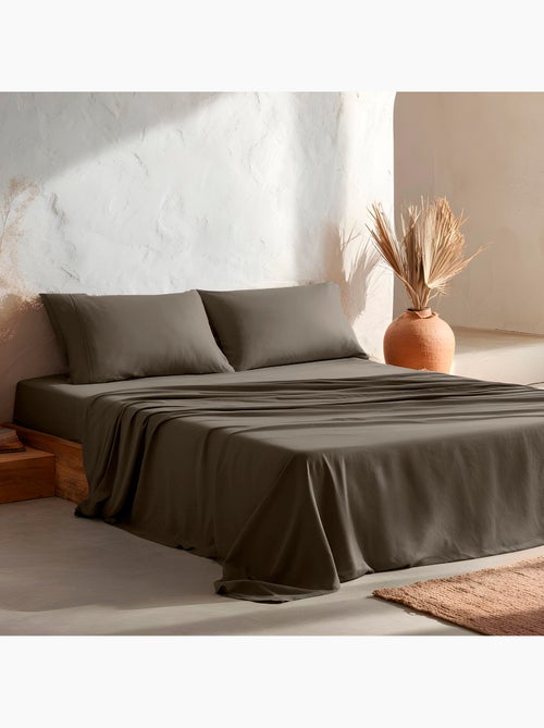 Parure de draps 100% coton, unie - Gamusi. - Kiabi