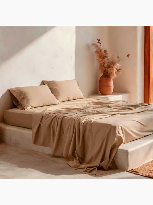 Parure de draps 100% coton, unie - Gamusi. - Kiabi