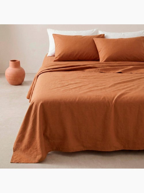 Parure de draps 100% coton, unie - Gamusi. - Kiabi