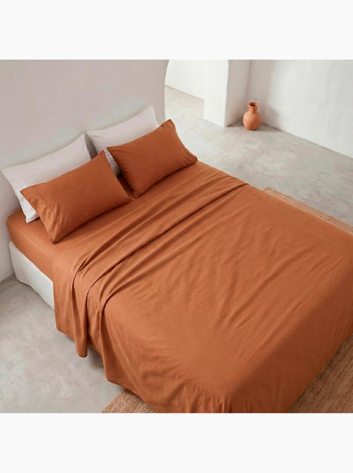 Parure de draps 100% coton, unie - Gamusi. - Kiabi