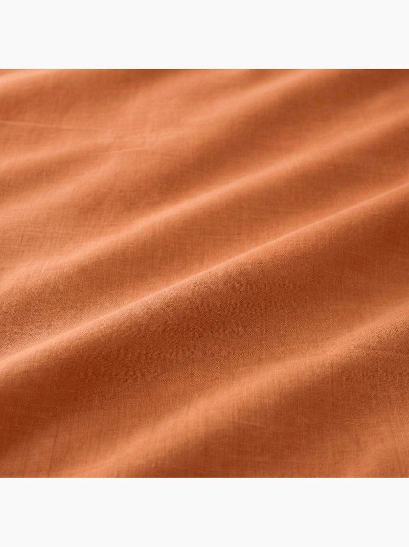 Parure de draps 100% coton, unie - Gamusi. Orange - Kiabi