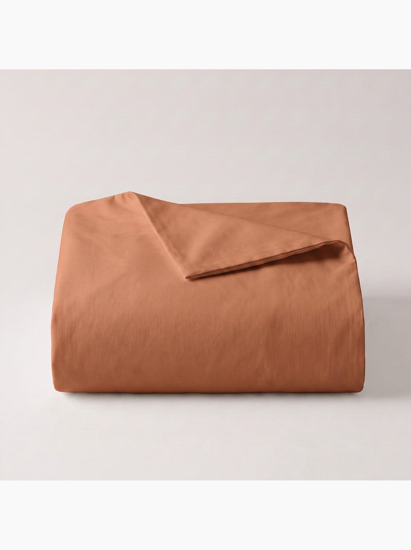 Parure de draps 100% coton, unie - gamusi. Orange - Kiabi